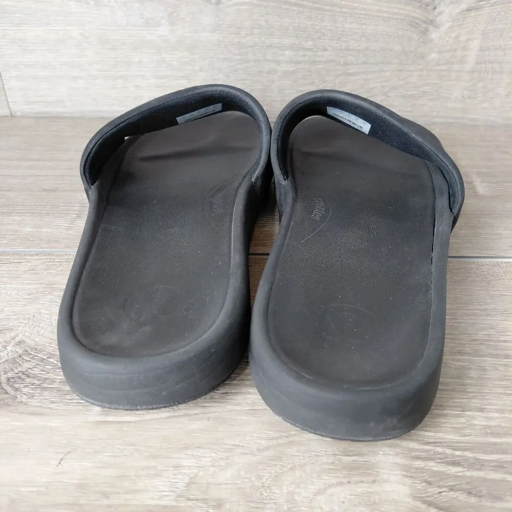 Lululemon Restfeel Slides Mens 12 Black Slip On Beach Gym Shower Resort Sandals